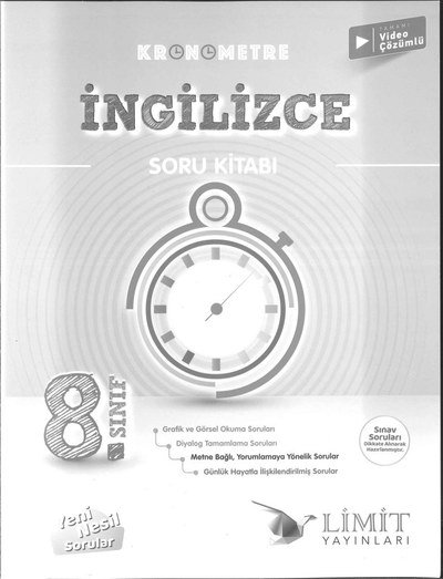 KRONOMETRE İNGİLİZCE SORU KİTABI Vega Efsanesi