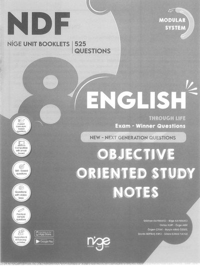 ENGLISH OBJECTIVE ORIENTED STUDY NOTES Vega Efsanesi