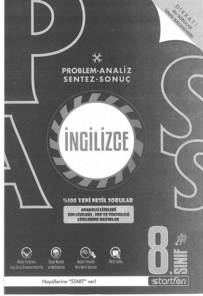 PROBLEM ANALİZ SENTEZ SONUÇ İNGİLİZCE SORU BANKASI Vega Efsanesi