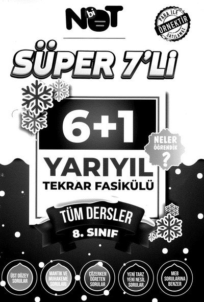 SÜPER 7'Lİ YARIYIL TEKRAR FASİKÜLÜ TÜM DERSLER Vega Efsanesi
