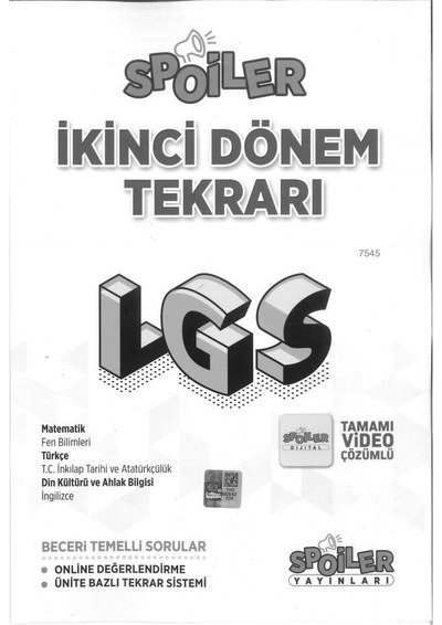 SPOİLER İKİNCİ DÖNEM TEKRARI LGS Vega Efsanesi