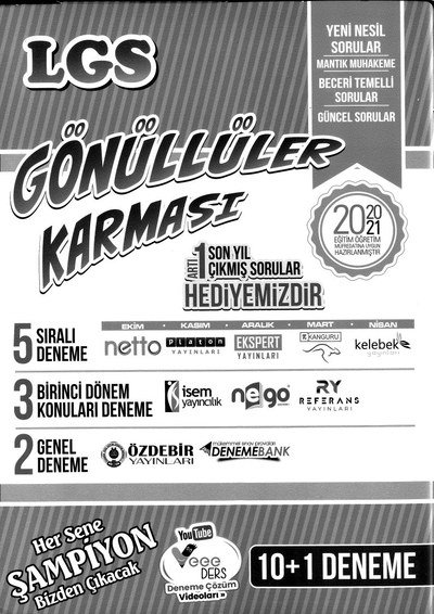 LGS GÖNÜLLÜLER KARMASI 10+1 DENEME Vega Efsanesi