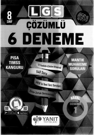 LGS ÇÖZÜMLÜ 6 DENEME MANTIK MUHAKEME SORULARI Vega Efsanesi