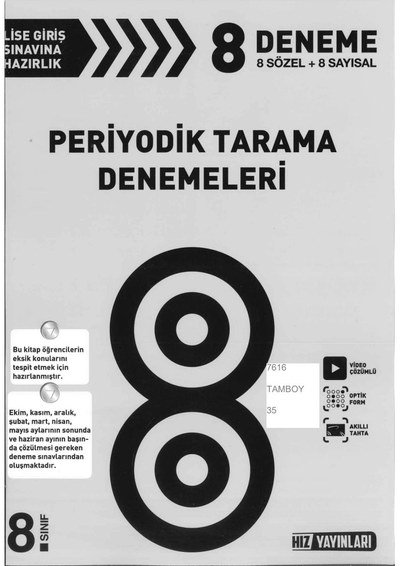 8 DENEME PERİYODİK TARAMA DENEMELERİ Vega Efsanesi