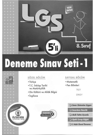 LGS DENEME SINAV SETİ -1 5'Lİ Vega Efsanesi