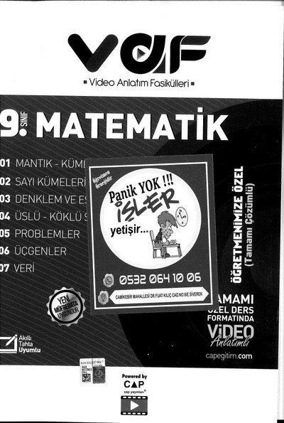 VİDEO ANLATIM FASİKÜLLERİ MATEMATİK TAMAMI ÖZEL DERS FORMATINDA Vega Efsanesi