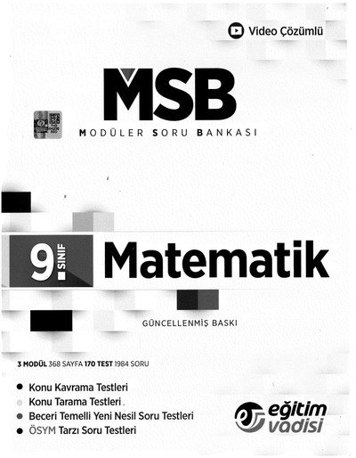 MODÜLER SORU BANKASI MATEMATİK GÜNCELLENMİŞ BASKI