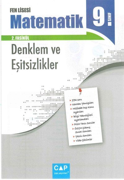 FEN LİSESİ MATEMATİK 2. FASİKÜL DENKLEM VE EŞİTSİZLİKLER Vega Efsanesi
