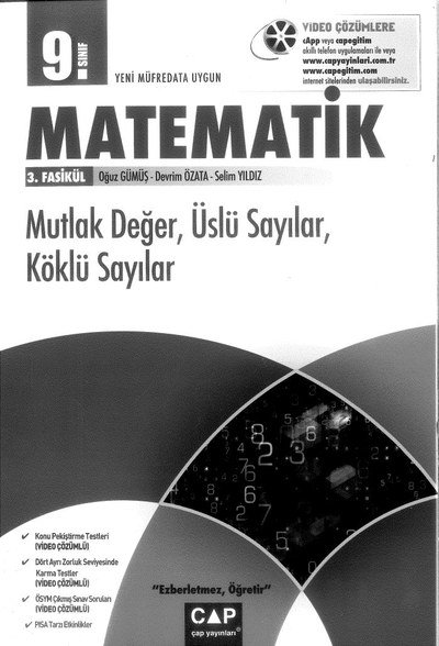 MATEMATİK 3. FASİKÜL MUTLAK DEĞER ÜSLÜ SAYILAR KÖKLÜ SAYILAR