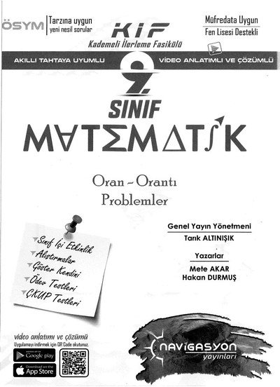 KADEMELİ İLERLEME FASİKÜLÜ MATEMATİK ORAN ORANTI PROBLEMLER Vega Efsanesi