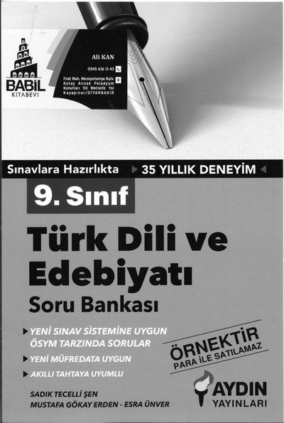 TÜRK DİLİ VE EDEBİYATI SORU BANKASI Vega Efsanesi