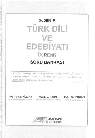 TÜRK DİLİ VE EDEBİYATI ÜÇRENK SORU BANKASI Vega Efsanesi