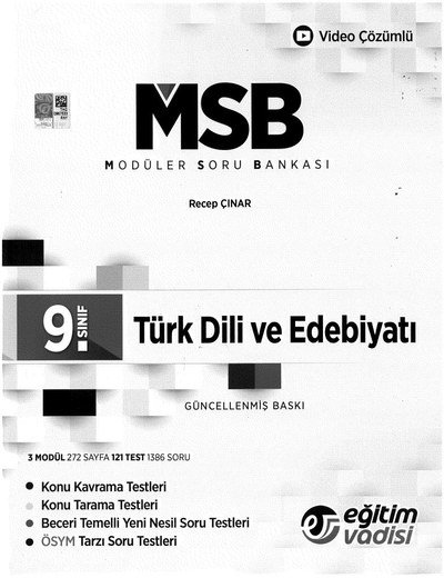 MODÜLER SORU BANKASI TÜRK DİLİ VE EDEBİYATI Vega Efsanesi