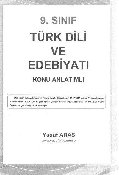 TÜRK DİLİ VE EDEBİYATI KONU ANLATIMLI Vega Efsanesi