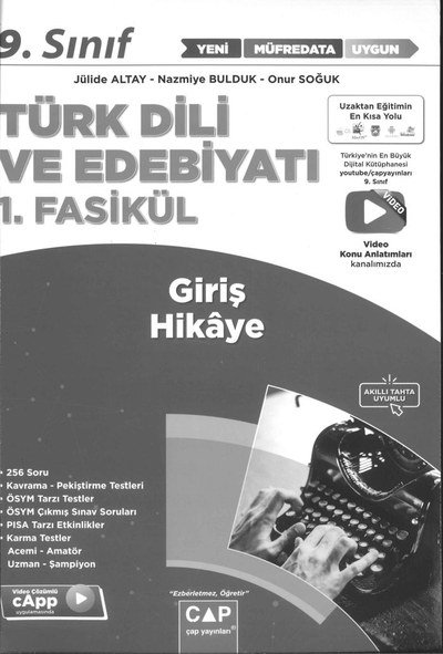 TÜRK DİLİ VE EDEBİYATI 1. FASİKÜL GİRİŞ HİKAYE Vega Efsanesi