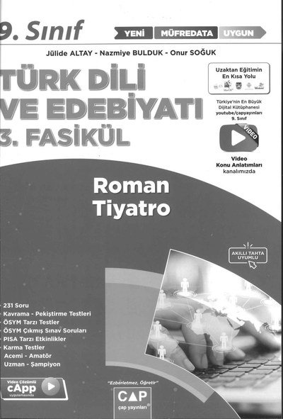 TÜRK DİLİ VE EDEBİYATI 3. FASİKÜL ROMAN TİYATRO Vega Efsanesi