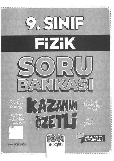 FİZİK SORU BANKASI KAZANIM ÖZETLİ BENİM HOCAM Vega Efsanesi