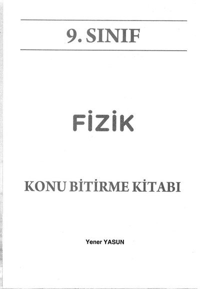 FİZİK KONU BİTİRME KİTABI Vega Efsanesi
