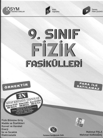 FİZİK FASİKÜLLERİ ÖSYM TARZINDA SORULAR Vega Efsanesi