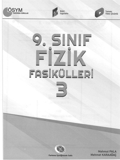 FİZİK FASİKÜLLERİ 3 ÖSYM TARZINDA SORULAR Vega Efsanesi