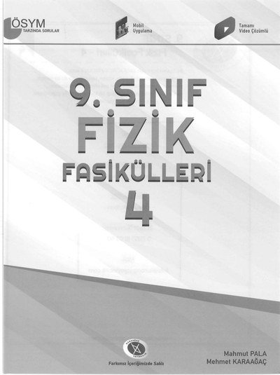 FİZİK FASİKÜLLERİ 4 ÖSYM TARZINDA SORULAR Vega Efsanesi
