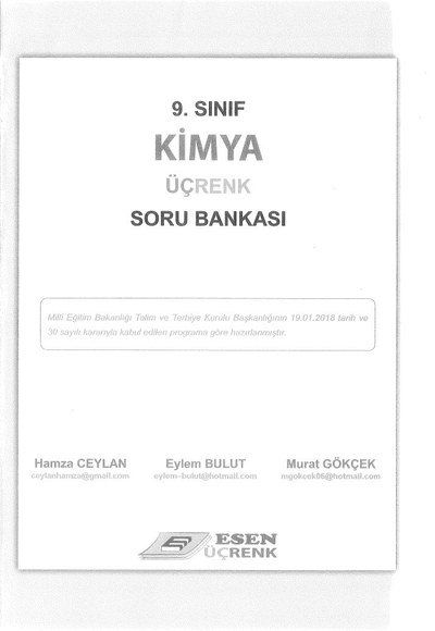KİMYA ÜÇRENK SORU BANKASI Vega Efsanesi