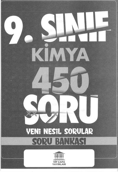 KİMYA 450 SORU YENİ NESİL SORU BANKASI Vega Efsanesi