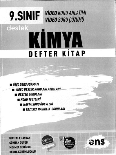 KİMYA DEFTER KİTAP KONU ANLATIMI SORU ÇÖZÜMÜ Vega Efsanesi