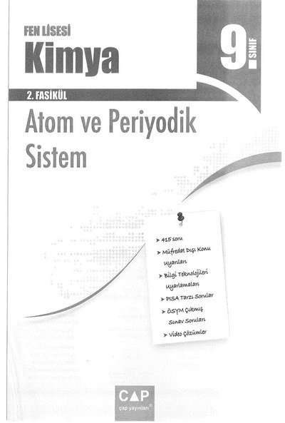 FEN LİSESİ 2. FASİKÜL ATOM VE PERİYODİK SİSTEM Vega Efsanesi