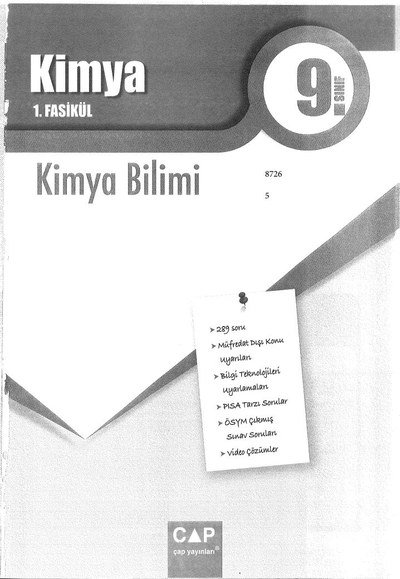 KİMYA 1. FASİKÜL KİMYA BİLİMİ Vega Efsanesi