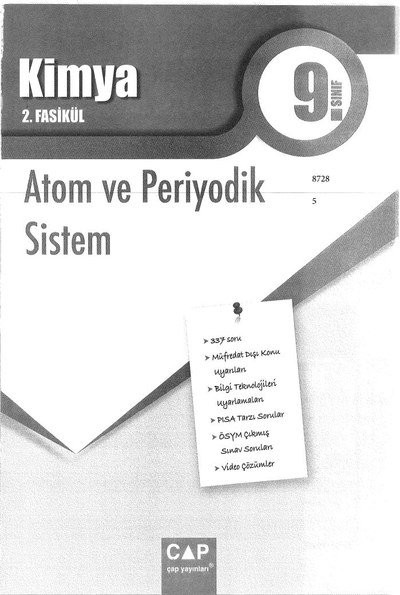 KİMYA 2. FASİKÜL ATOM VE PERİYODİK SİSTEM Vega Efsanesi