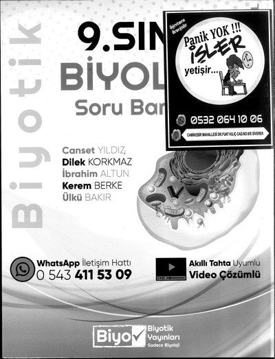 BİYOLOJİ SORU BANKASI BİYOTİK
