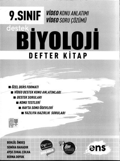 BİYOLOJİ DEFTER KİTAP KONU ANLATIMI SORU ÇÖZÜMÜ