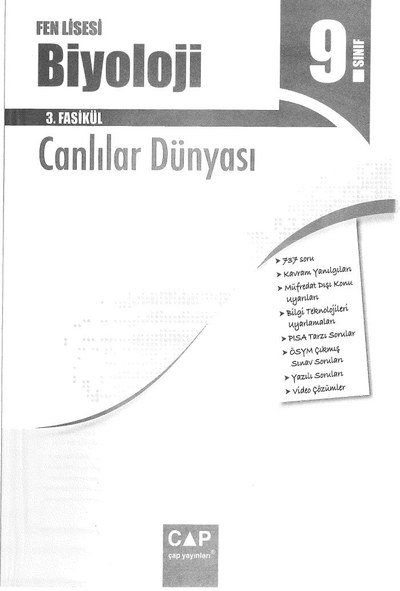 BİYOLOJİ 3. FASİKÜL CANLILAR DÜNYASI Vega Efsanesi