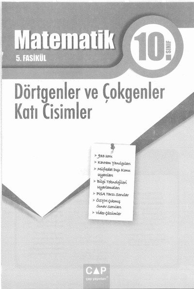 MATEMATİK 5. FASİKÜL DÖRTGENLER VE ÇOKGENLER KATI CİSİMLER Vega Efsanesi