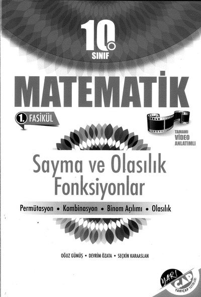 MATEMATİK 1. FASİKÜL SAYMA VE OLASILIK FONKSİYONLAR Vega Efsanesi