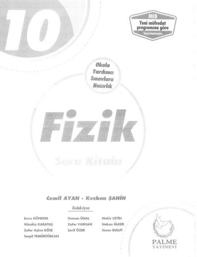 FİZİK SORU KİTABI OKULA YARDIMCI SINAVLARA HAZIRLIK Vega Efsanesi