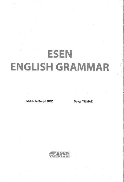 ESEN ENGLISH GRAMMAR Vega Efsanesi