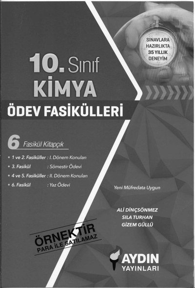 KİMYA ÖDEV FASİKÜLLERİ 6 FASİKÜL KİTAPÇIK Vega Efsanesi