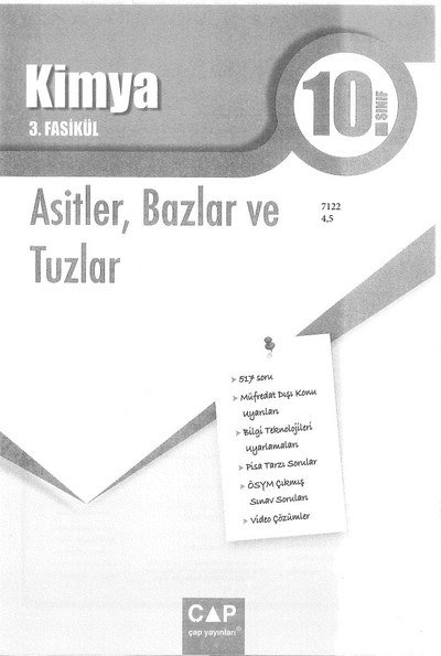 KİMYA 3. FASİKÜL ASİTLER BAZLAR VE TUZLAR Vega Efsanesi