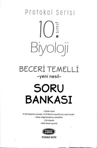 BİYOLOJİ BECERİ TEMELLİ SORU BANKASI Vega Efsanesi