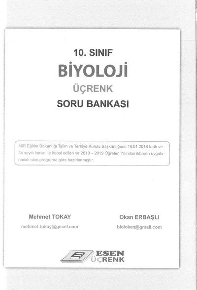BİYOLOJİ ÜÇRENK SORU BANKASI Vega Efsanesi