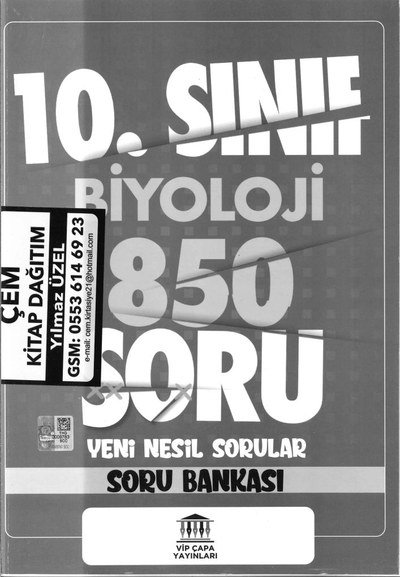 BİYOLOJİ 850 SORU YENİ NESİL SORULAR SORU BANKASI Vega Efsanesi