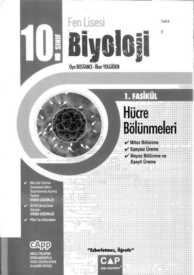 BİYOLOJİ 1. FASİKÜL HÜCRE BÖLÜNMELERİ Vega Efsanesi