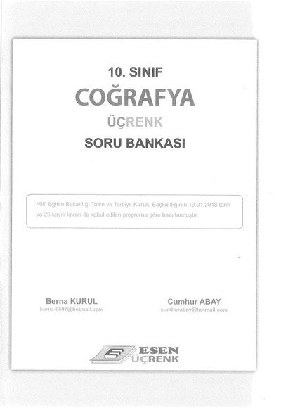 COĞRAFYA ÜÇRENK SORU BANKASI