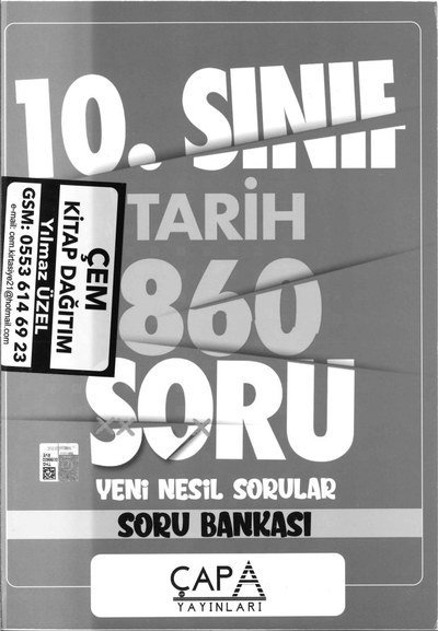 TARİH 860 SORU YENİ NESİL SORULAR SORU BANKASI Vega Efsanesi
