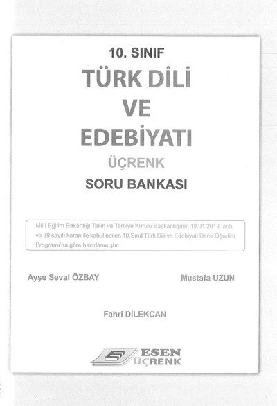 TÜRK DİLİ VE EDEBİYATI ÜÇRENK SORU BANKASI Vega Efsanesi