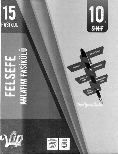 FELSEFE ANLATIM FASİKÜLÜ 15 FASİKÜL Vega Efsanesi