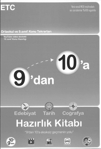 9'DAN 10'A HAZIRLIK KİTABI ETC Vega Efsanesi