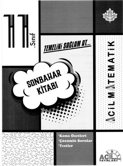 SONBAHAR KİTABI TEMELİNİ SAĞLAM AT ACİL MATEMATİK Vega Efsanesi